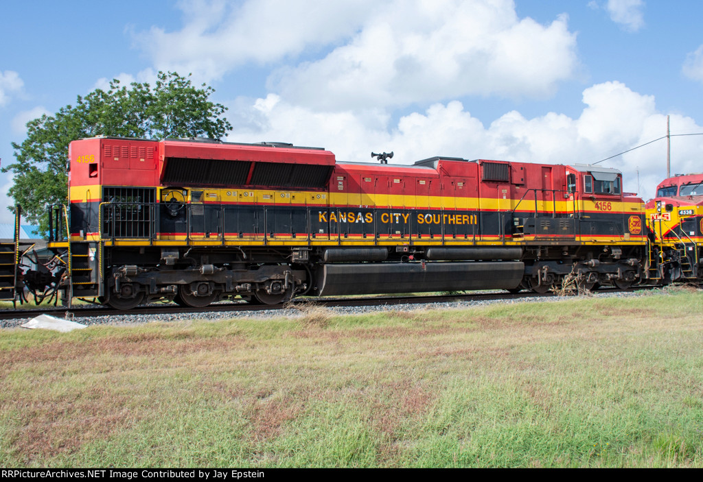 KCS 4156 trails on a northboud